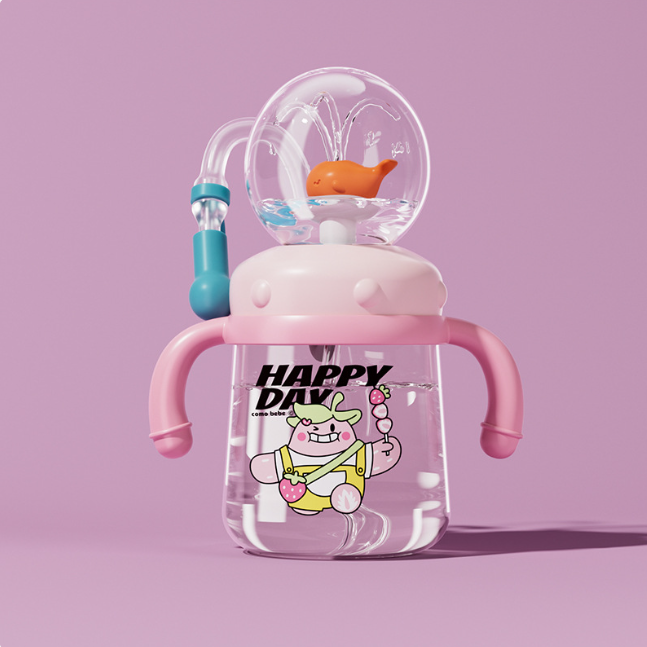 Whale Leakproof Kids Water Bottle