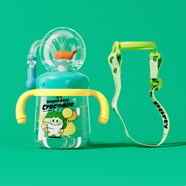 Whale Leakproof Kids Water Bottle