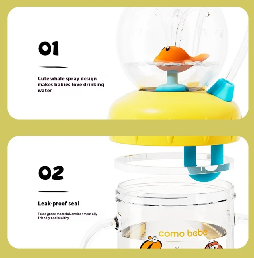 Whale Leakproof Kids Water Bottle