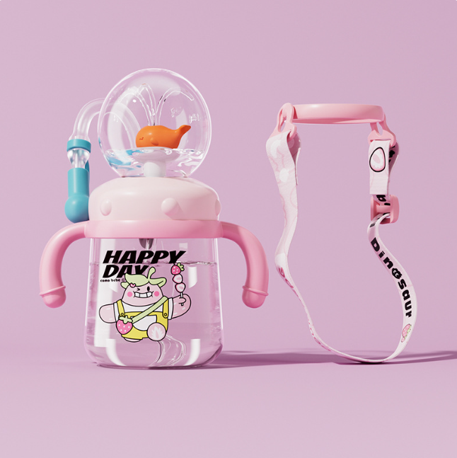 Whale Leakproof Kids Water Bottle
